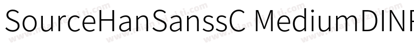 SourceHanSanssC MediumDINPro字体转换